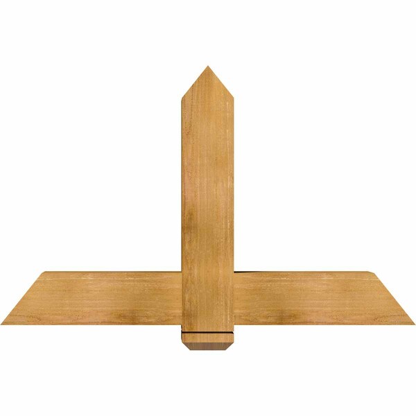 Ekena Millwork Eugene Rough Sawn Timber Gable Bracket, Western Red Cedar, 48"W x 30"H x 6"D x 6"F, 15/12 Pitch GBW048X30X0606EUG00RWR - main